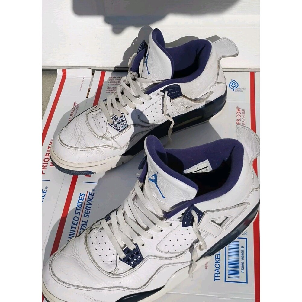 Size 12 - Nike - Air Jordan 4 Retro LS Columbia - Mens Basketball Shoes -nice!!!